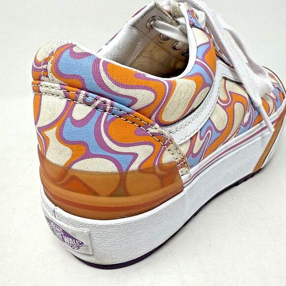 Vans Old Skool Stackform UV Activated Ink Peace Platform Sneakers Women Sz 7.5 - Picture 10 of 12